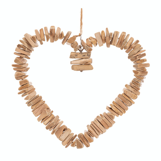 WOOD HEART WALL DECO AGNES H35