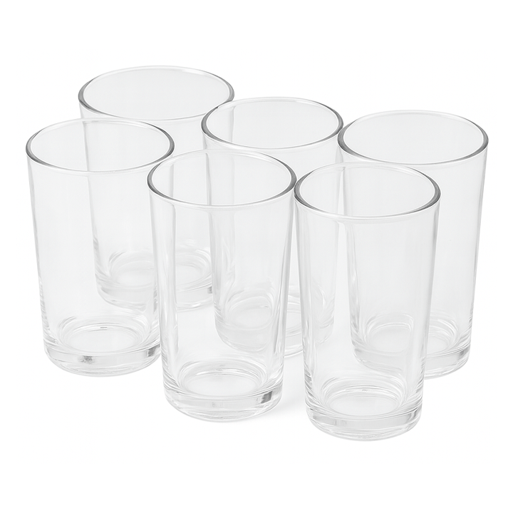 DRINK GLASS 6PCS 24CL GL SHK/IN