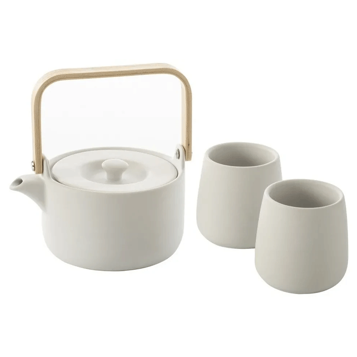 TEAPOT 50CL + 2 MUG WHITE 20CL