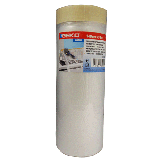 GEKO COVER SHEET+ADHESIVE TAPE 140CMX33M