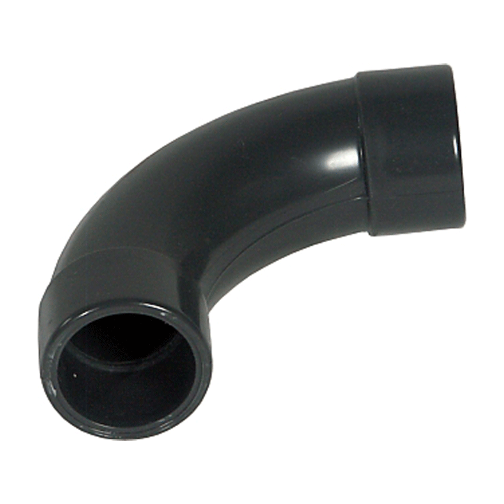 BEND UPVC 20MMX20MM 90 DIN 8063 DARK GREY [GONIA]