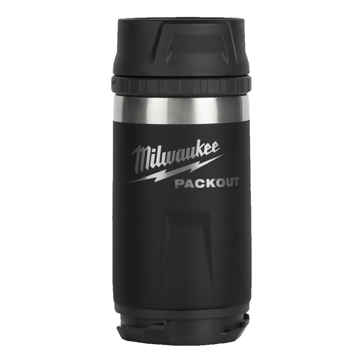 MILWAUKEE PACKOUT BOTTLE 355 ML SIP LID BLACK