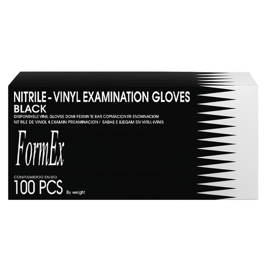 NITRILE-VINYL GLOVES BLACK SMALL