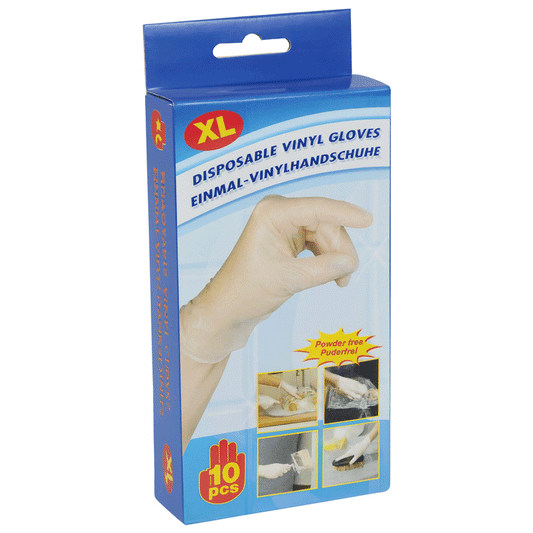 DISPOSABLE VINYL GLOVES 10PCS