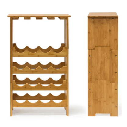 WINE RACK BAMBOO 84X24X50CM