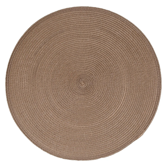 PLACEMAT BRAID ROUND TAUPE