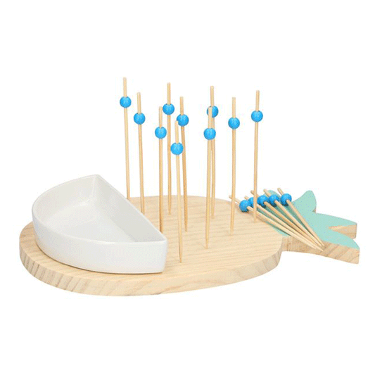 SNACK/AMUSE/DIP SET 417G 28X17,5CM WD ALPINA PVC