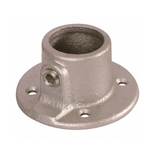 METAL TUBE FOOT PLATE CONNECTOR GALVANIZED  1 1/4"