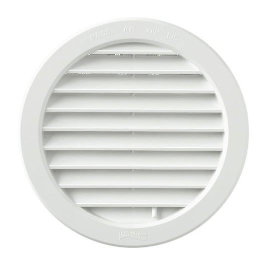 VENTILATION GRILL PP 56MM ROUND WHITE