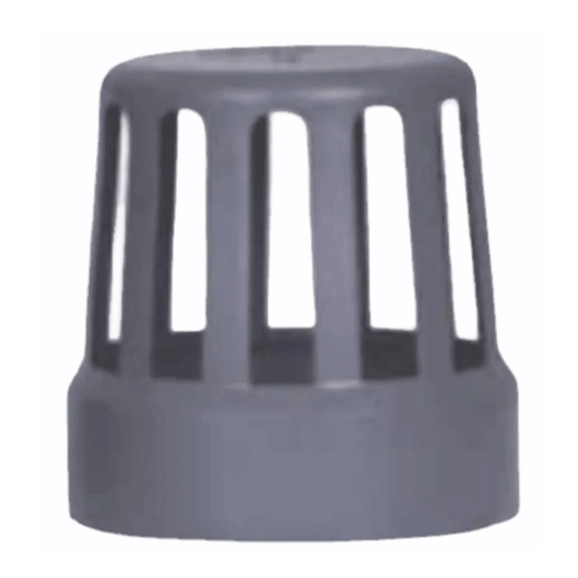 VENTILATION GRILL PP 63MM ROUND GREY