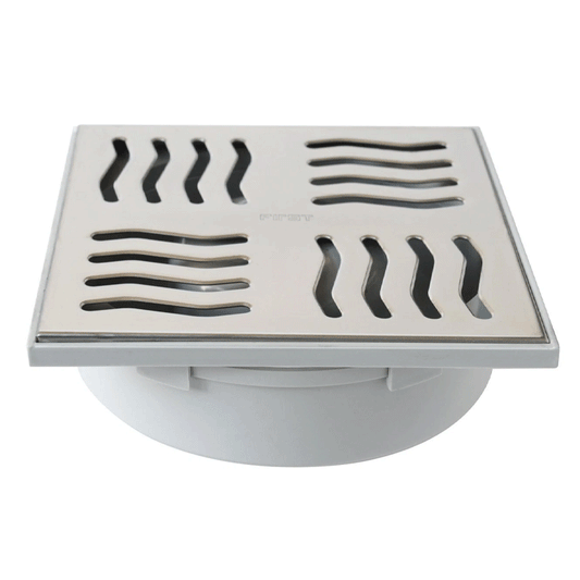 GULLY TRAP VERTICAL 150X150MM W/INOX GRID VARIABLE HEIGHT ?2"