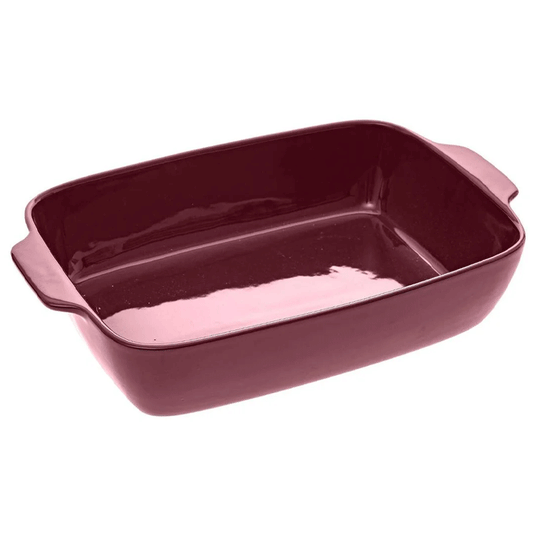 RED CERAMIC RECT DISH 40X26
