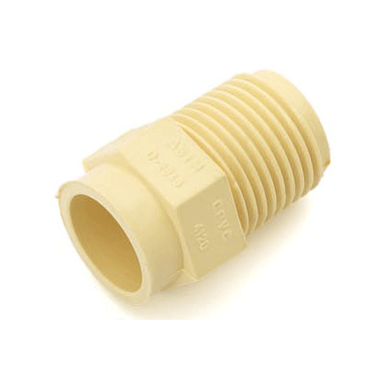 NIPPLE CPVC THREADED MALE 16MMX1/2'' BSP ASTM D2846 FOR COLDWATER (Y)