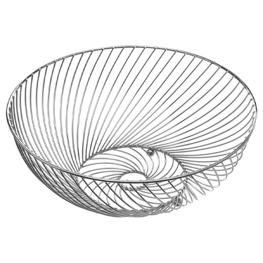 SILV TORSADE FRUIT BASKET 30CM