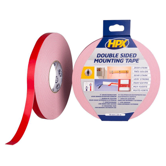 HPX D/FACE TAPE RED 19MMX25MX1.10MM