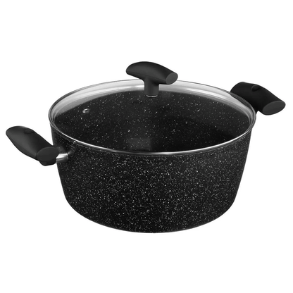 FORGED ALUMINUM POT+LID 28CM