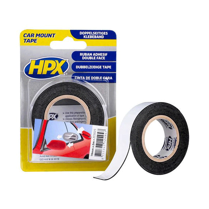 HPX D/FACE TAPE AUTO CARD 19MMX2M