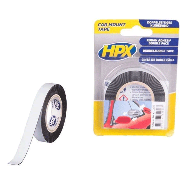 HPX D/FACE TAPE AUTO CARD 12MMX2M