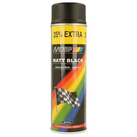 MOTIP SPRAY G/MATT BLACK 500ML