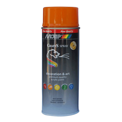 ΣΠΡΕΪ ΒΑΦΗΣ MOTIP CRAFTS ΠΟΡΤΟΚΑΛΙ RAL 2003 400ML