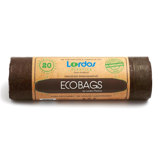 ECOBAGS ON ROLL RM 54X72 W/TAPE BROWN