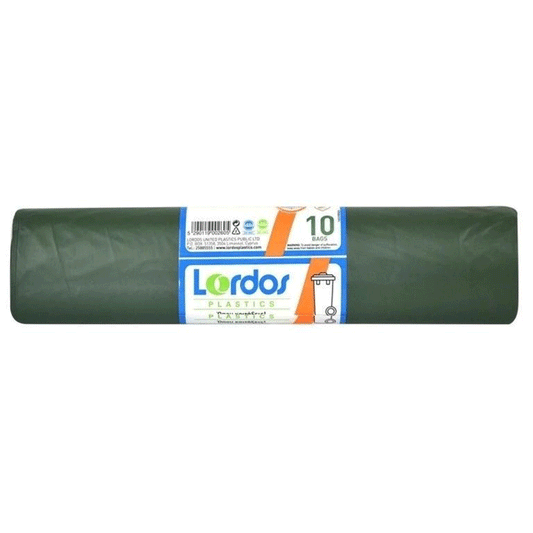 BAGS ON ROLL HD 85X110X0,035 OLIVE GREEN