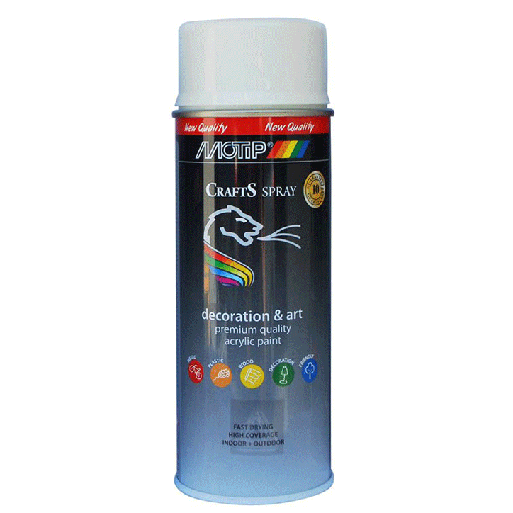 MOTIP CRAFTS GLOSS WHITE RAL-9010 400ML