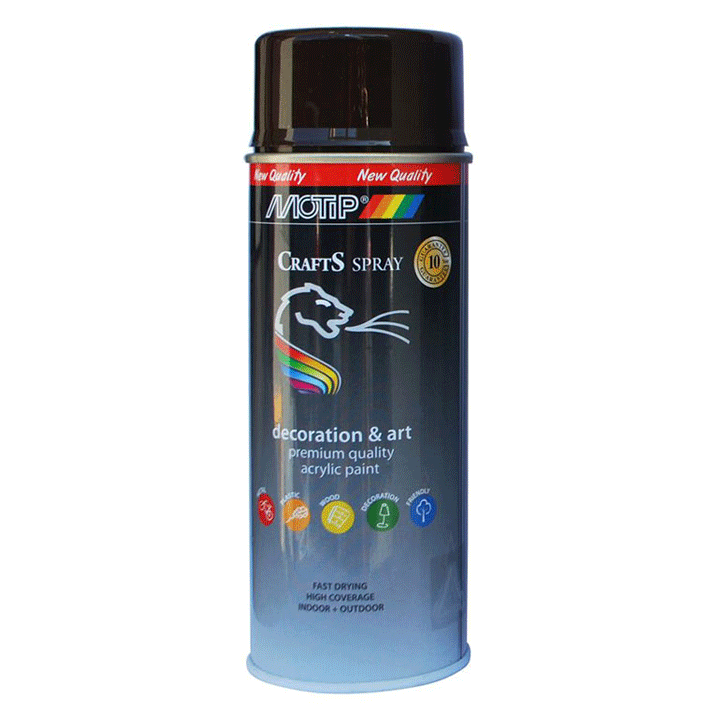 MOTIP CRAFTS GLOSS BLACK RAL-9005 400ML