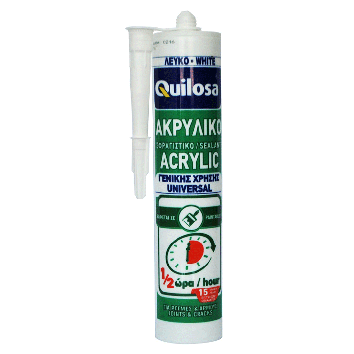 QUILOSA SEALANT ACRYLIC S FAST 1/2 HR WHITE