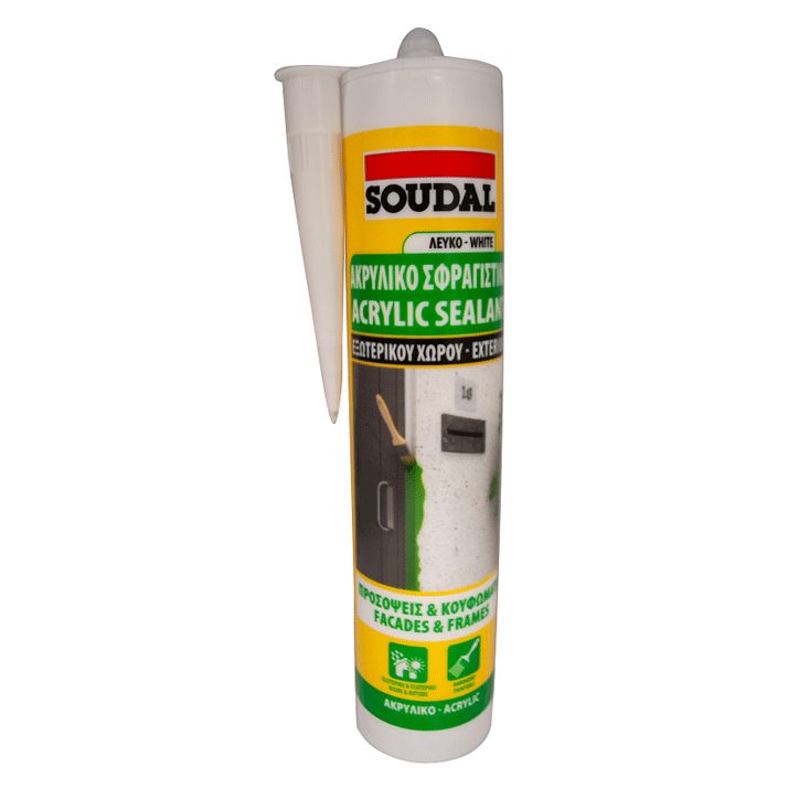 SOUDAL ACRYLIC SEALANT EXTRA  WHITE 280ML