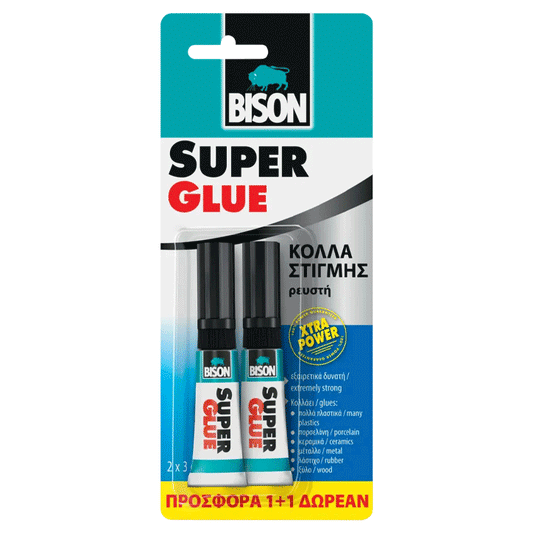 BISON SUPER GLUE 3G 1+1