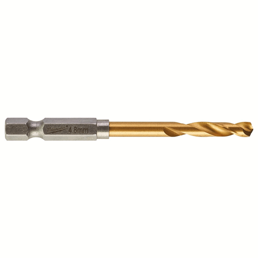 MILWAUKEE 1/4 HEX SHANK METAL DRILL SWAVE HSS-G 4,8MM