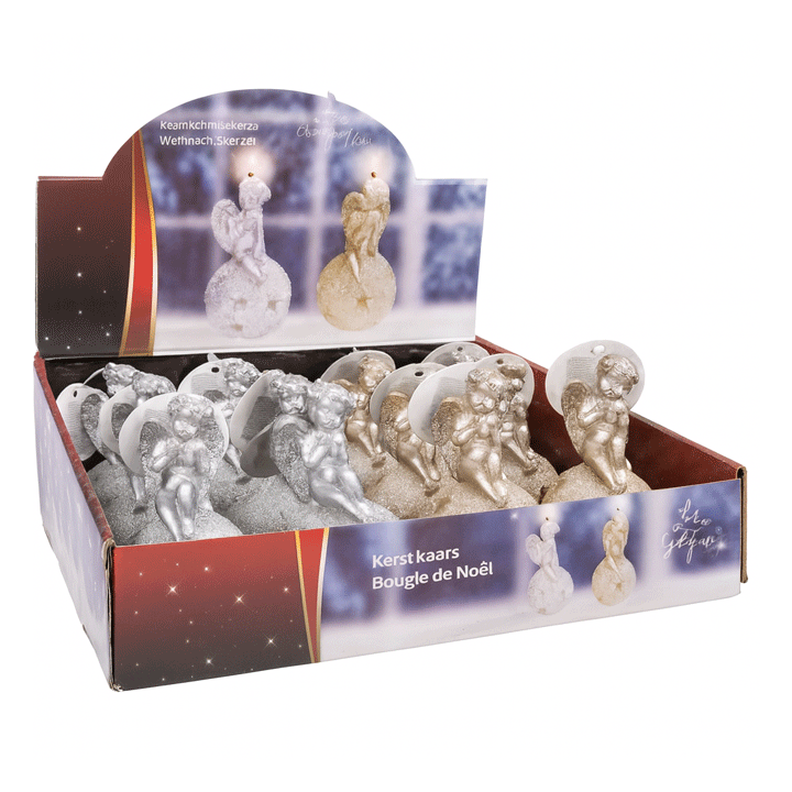 CHRISTMAS CANDLE ANGEL 12CM