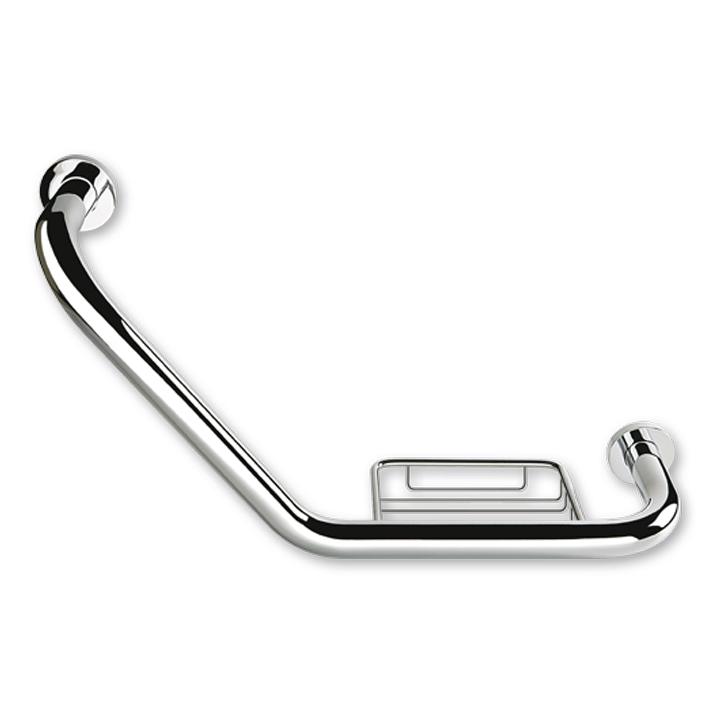 BATH GRAB BAR CORNER SOAP HOLDER 45CM