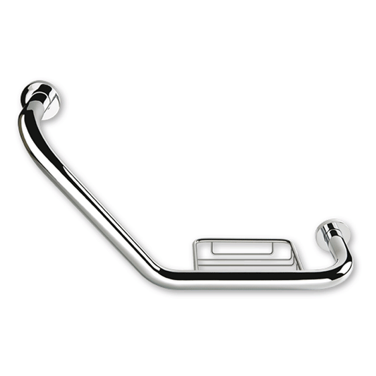 BATH GRAB BAR CORNER SOAP HOLDER 45CM