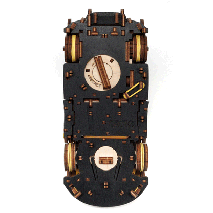 CONSTRUCTION KIT OF MECHANICAL MODEL"RACING CAR" YELLOW