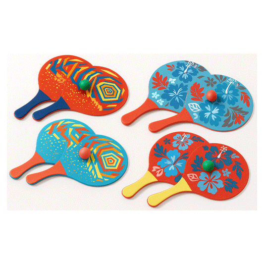 BEACHBALL SET WOOD 3PCS