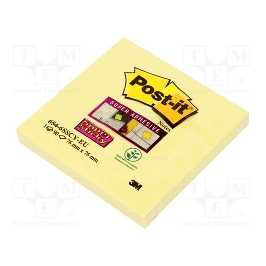 3M POST-IT NOTES 76X76MM YLW