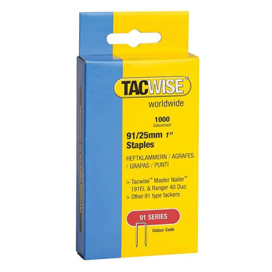 STAPLES 91/25MM B/1000 TACWISE