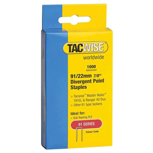 STAPLES 91/22MM DP B/1000 TACWISE