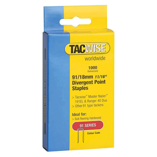 STAPLES 91/18MM DP B/1000 TACWISE