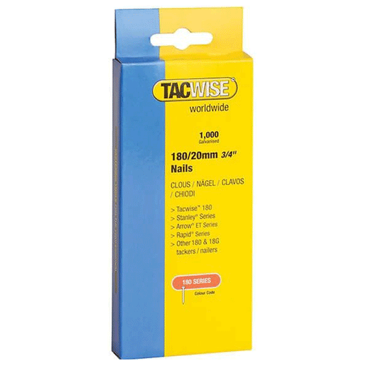 STAPLES 180/20MM GALV B/1000 TACWISE