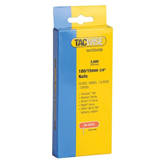 STAPLES 180/15MM GALV B/2000 TACWISE