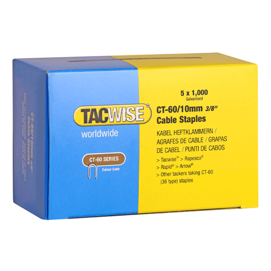 STAPLES CT60/10MM DP GALV B/1000 TACWISE