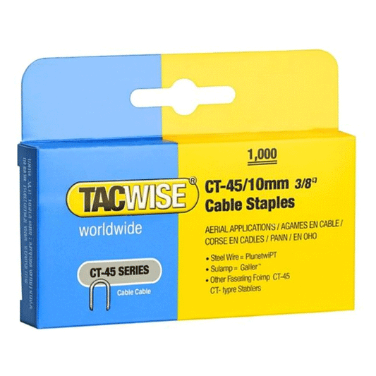 STAPLES CT45/10MM DP GALV B/1000 TACWISE