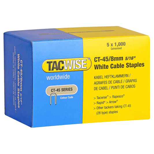 STAPLES CT45/8MM DP GALV WHITE B/1000 TA