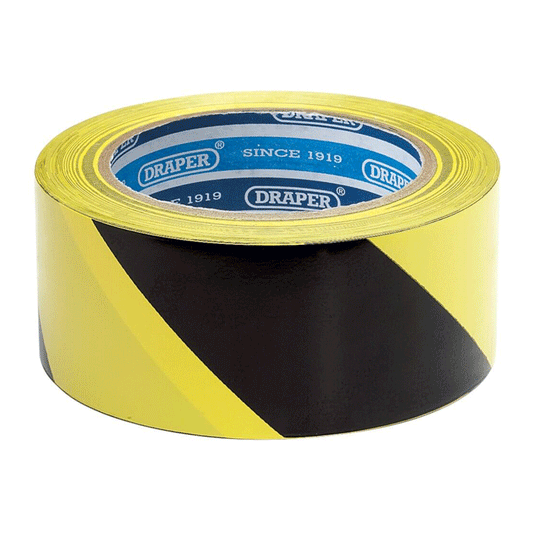 HAZARD TAPE YELLOW/BLACK 50MMX33M