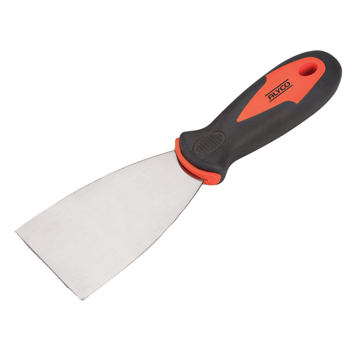 WALL SCRAPER WITH PL.HANDLE RED 80MM
