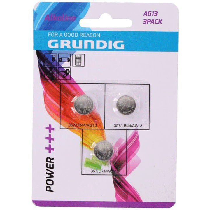 BATTERY BUTTONCELL LR44 3PCS