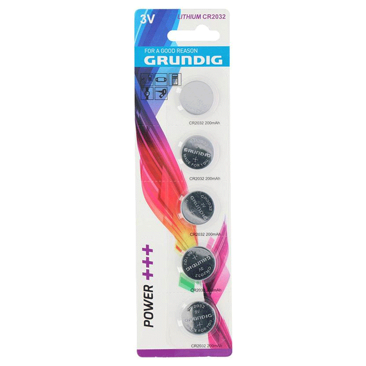 BUTTON CELL 5PCS CR2032 48 0,65 GRUNDIG BL
